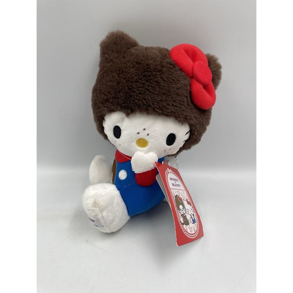 NEW Hello Kitty x Monchhichi Collaboration Plush Toy New Cute Stuffed Animal